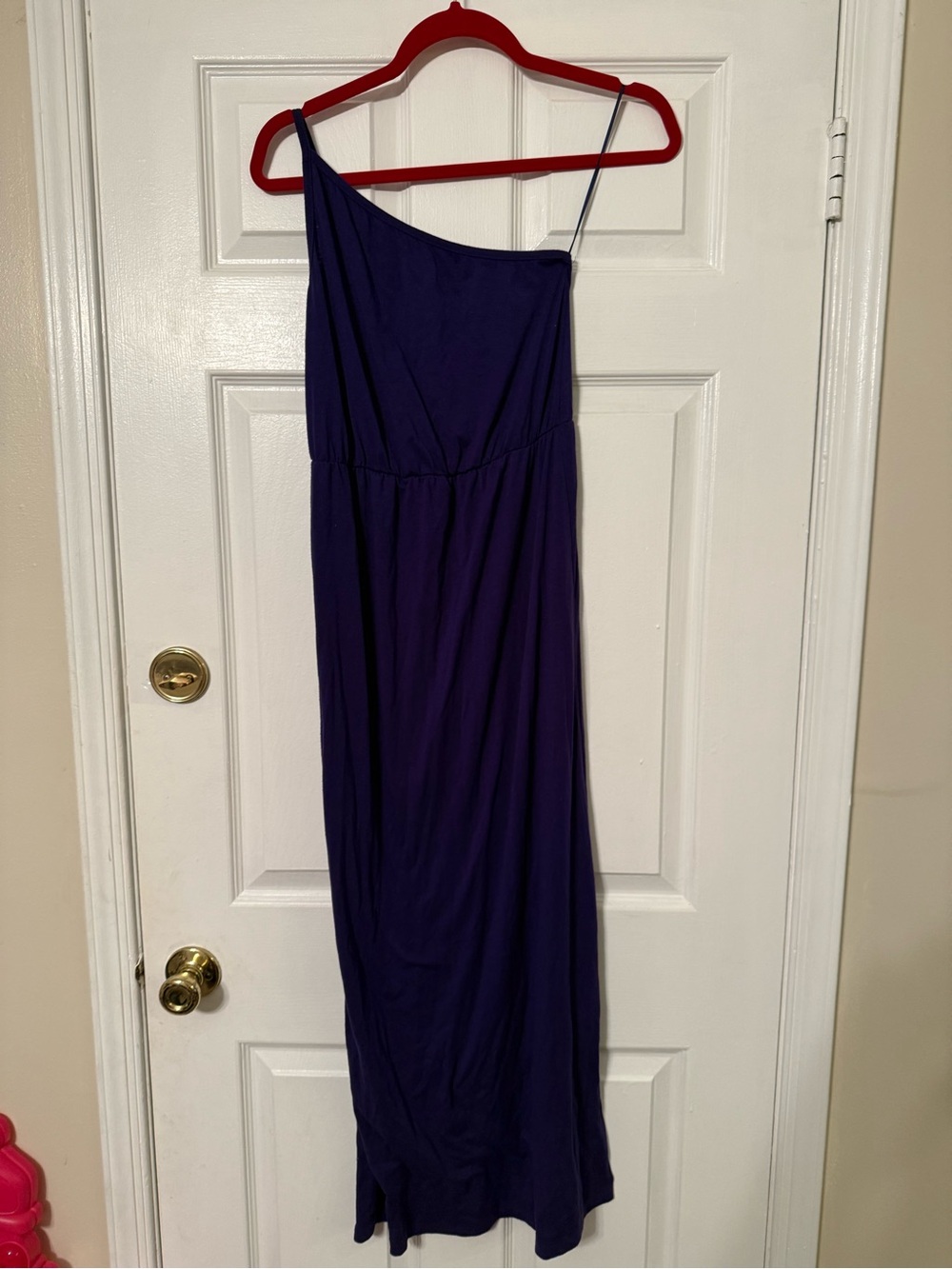 Hive & Honey One-Shoulder Maxi Dress in Deep Purple